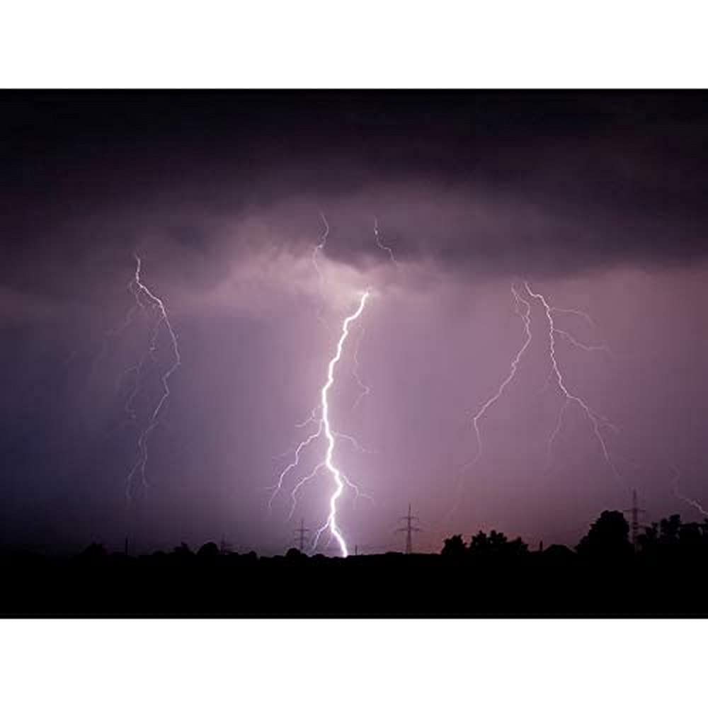 Krumbholz Thunderstorm Lightning Photo Unframed Wall Art Print Poster Home Decor Premium