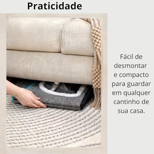 Casinha Para Gatos 2 Andares Dobrável Portatil Com Arranhador