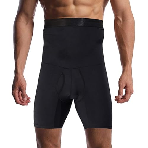 Générique Perfect Body High Elasticity Comfortable Shapewear, Men Tummy Control Short, Highwaist Body Shaper Boxer Briefs (Black,TTG)