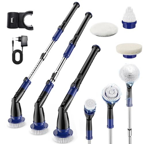 Cepillo de Limpieza eléctrico, inalámbrico, Cepillo eléctrico con 8 Cabezales de Cepillo de Taladro, Cepillo para Juntas, Limpiador de Azulejos para Cocina, Coche y Suelo