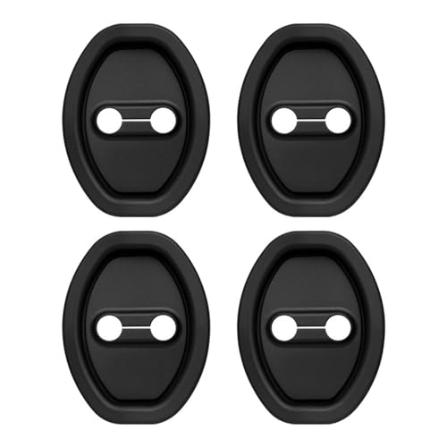 4Pcs Silicone Lock Accessories, Foldable Door Lock Cover Latch Protector, Anti-Collision Universal Car Accessories for Vehicles, Taxi, Car-Hailing (Black)