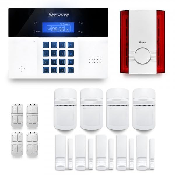Alarme maison sans fil DNBi 4 à 5 pièces mouvement + intrusion + sirène extérieure - Compatible Box internet et GSM
