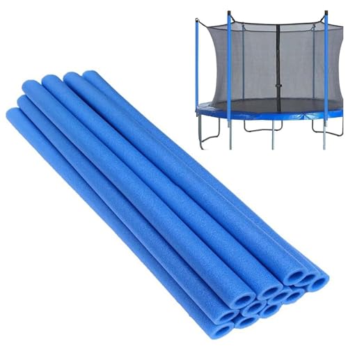 Lot de 12 Mousse de Protection pour Trampoline, Manchons en Mousse pour Poteau de Trampoline d'un diamètre de 25 à 26 mm, Longueur 88 Cm, Étanche,...
