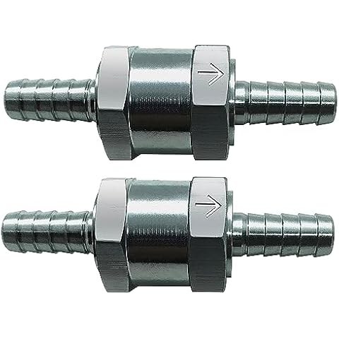5/16 Fuel Check Valve Non-Return One Way Petrol Diesel Gas Oil Air Aluminum Alloy 8mm, Pack of 2 Cover