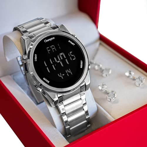 Relógio Champion Feminino Digital Prata CH40071T