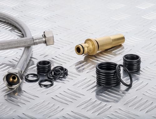 ROTHENBERGER Industrial Dichtungssortiment 383 Teile | Dichtungen in verschiedenen Materialien wie Gummi, PE und Faser sowie O-Ringe und Wasserhahndichtungen | 1500005013