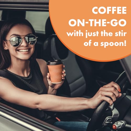 Café Grumpy Instant Decaf Coffee 6 Pack 30g Single Serve Sachets, Swiss Water Processed Medium Roast Arabica Packets, Travel Ready Office Quick Prep