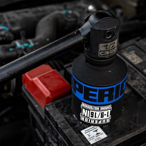 Image of 7 Piece 1 /2 inch Drive Impact Socket Set, 1-3 /8 inch - 1-3 /4 inch Axle Nut Socket, SAE, CR-MO, 6 Point, Large Equipment Maintenance, Home Repair, Car Repair and More