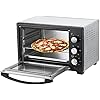 Mini-oven 25 liter | pizzaoven | 3-in-1 oven | minioven | kruimelplaat | boven-/onderwarmte | convectie | 60 min. timer | 1.600 watt (25 liter roestvrij staal)