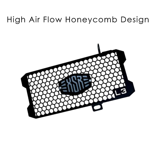 Image of L3 MODZ XSR 155 Radiator Guard - Honeycomb Design Grill Protector | High Airflow (1, silver)