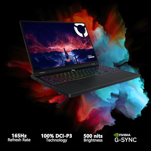 Image of Lenovo Legion 5 Pro Gaming AI Laptop 16 inch WQXGA 2560x1600 OLED 165Hz 1100nits HDR Peak AMD 8-core Ryzen 7 8745HX 32GB RAM 1TB SSD GeForce RTX 5060 (Up to 572 AI Tops) RGB Backlit Win11Pro ICP Hub