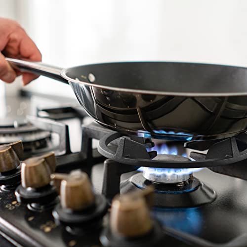 HRepair Cast Iron Wok Support Ring 9Inch Universal Non Slip Wok Rack Stand Fits Kitchen Samsung Ge Frigidaire Whirlpool Kitchenaid Lg Kenmore Gas Stove - Thumbnail 4