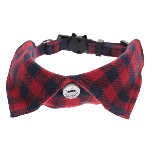 TOGEVAL 調節可能な猫の首輪 子猫の首輪 猫ハンモック窓 かわいい猫の 猫の逃亡証明 子犬の蝶ネクタイ 猫のの装飾 鈴付き猫 猫用の調節可能な 鈴猫の 屋内用猫の 布