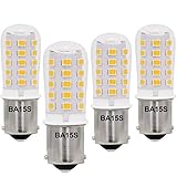 LeMeng 12V BA15S LED Bulb S8 SC 3W 300Lm 2700K Warm White,Bayonet Single Contact Base 1156 1141...