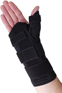 Thumb Spica Splint & Wrist Brace – Both a Wrist Splint and Thumb Splint to Support Sprains, Tendinosis, De Quervain's Tenosynovitis, Fractures or Trigger Thumb Hand Brace for Carpal Tunnel (Right Lar)