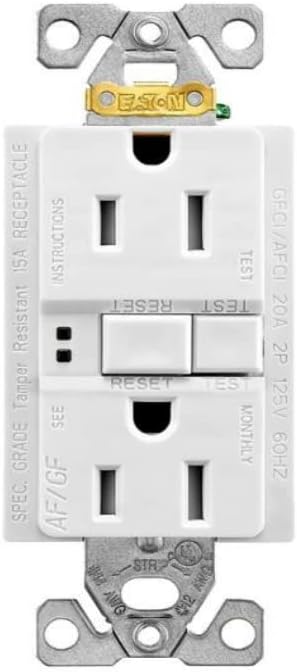 Cooper Wiring TRAFGF15W-K-L Duplex Receptacle Wall Plate, Plain
