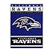 NFL Baltimore Ravens Plush Raschel Blanket, 60 x 80-Inch, Purple