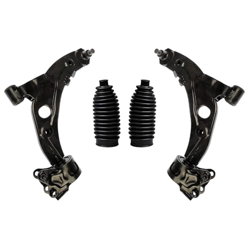 Image of Detroit Axle - Front End 10pc Suspension Kit for 07-12 Mazda CX-7, 2007 2008 2009 2010 2011 2012, 2 Lower Control Arms 4 Inner & Outer Tie Rods 2 Sway Bar Links 2 Boots Replacement