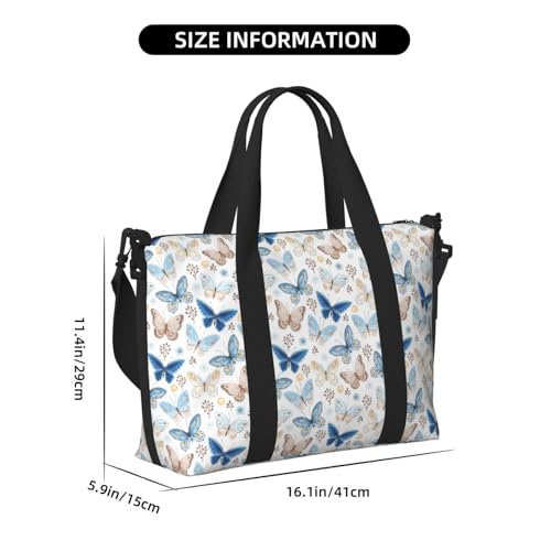 Carry On Duffle Bags Overnight Weekender Bags for Women, Butterfly print Personal Item Travel Bag, Travel Essentials Sport Gym Bag for Men Women2