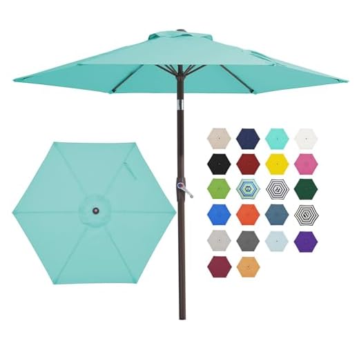 JEAREY 7.5FT Patio Umbrella for Outdoor Use