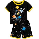 Junellz 2-3 years Boy solar system planet pajamas Black Galaxy space themed pajamas boy pjs