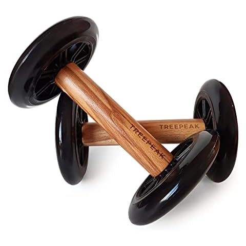 Treepeak Dual Ab Wheel Roller - mit Kugellager, Trainingsgerät für Bauch- & Brustmuskulatur(Butterfly), Core Workout, Rumpf Training zur Stabilisierung der Wirbelsäule Cover