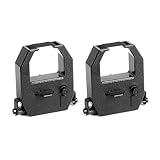 (2個パック) 交換用リボン Amano PIXおよびTCXタイムレコーダー用 ブラックインク PIX 10/15/20/21/25/35/28/55/75/95/200/3000/4000 TCX 11/21/22/35/45/85/88を含むすべてのモデルに対応 /90