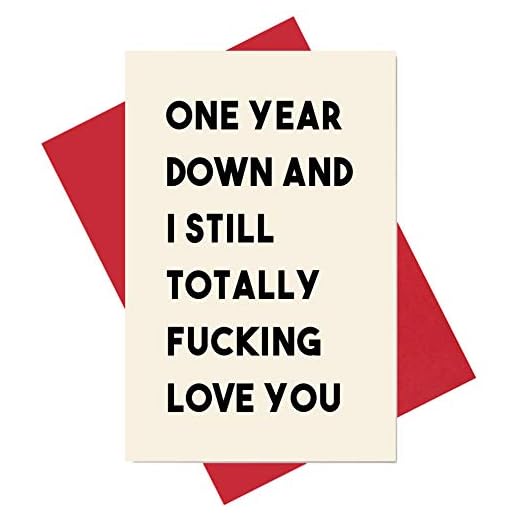 1st Anniversary Card, One Year Dating Wedding Card for Him or Her, One Year Down I Still Love You