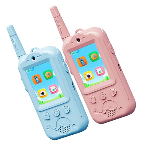 Vídeo Walkie Talkies para niños | Videoportero Recargable con Cámara y Cambiador de Voz | Walkie-Talkie Visual para niños de Largo Alcance | Juegos al Aire, Camping, Senderismo | Regalo de cumpl