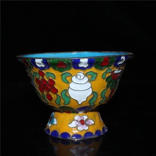 XIALON Chinese Old Craft Cloisonne Painted with Seat Bowl Home