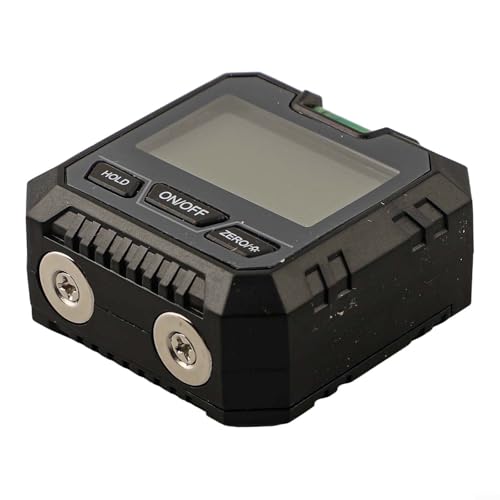 Dispositivo digital de medición de ángulo con base magnética para una fácil fijación a hojas de sierra y vallas durante el uso (D)