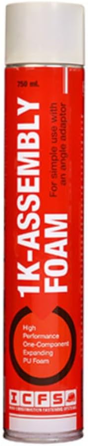 1k Assembly Premium Polyurethane Foam Sealant: 750ml of light yellow goodness. Ideal for sealing windows, tiles, doors, and AC gaps. Optimal insulation solution. PACK OF 1