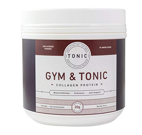 Tonic: Gym & Tonic Collagen Powder & Alternative to Whey Protein Powder, Paleo + Keto Friendly, Muscle Building, Bulletproof Collagen, Unflavored, 20 Servings Tonic: Gym & Tonic Collagen Powder & Alternative to Whey Protein Powder, Paleo + Keto Friendly, Muscle Building, Bulletproof Collagen, Unflavored, 20 Servings