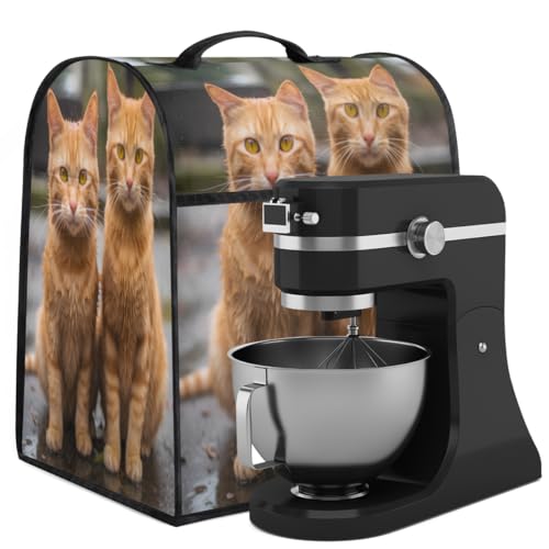 Coffee Maker Cover Cute Animal Cat Kitchen Appliance Covers Small Appliance Covers Blender Cover Juicer Cover Dust Covers for Kitchen Appliances with Top Handle and Pockets,Washable,C259