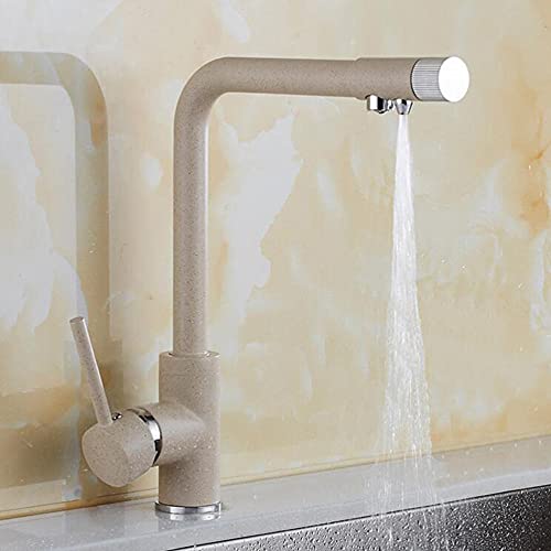 Grifos de fregadero de cocina con rotación para agua fría caliente en acabado cromo 4