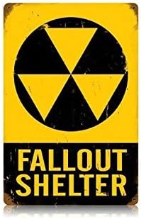 Fallout Shelter Tin Metal Sign