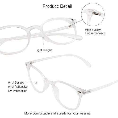 Image of VisionGlobal Blue Light Blocking Glasses for Women Men, Computer Reading, TV Glasses, Stylish Oval /Square Frame