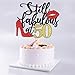 Crseniny Still Fabulous at 50 Cake Topper,Happy 50th Birthday Cake Topper,Queen High heels Big Red lips Cake Topper,Women 50th Birthday Party Cake Decorations