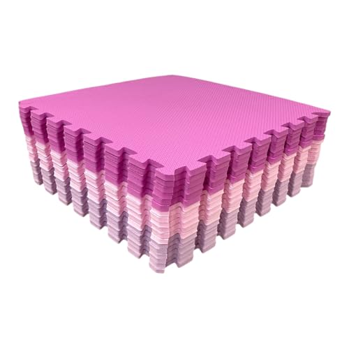 Kit 12 Tatames Tapetes EVA Infantil para Meninas 50x50cm com 1cm de Espessura