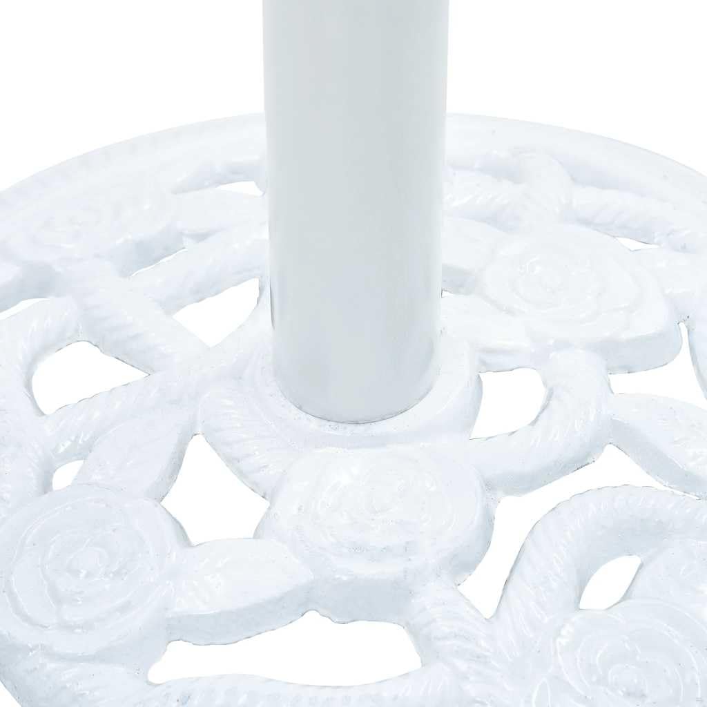Base de sombrilla (hierro fundido, 9 kg, 40 cm, para mástiles 35/38/48 mm, soporte para sombrilla resistente y estable con botón de sujeción ajustable para diámetros 32/34/38 mm, ahorro de