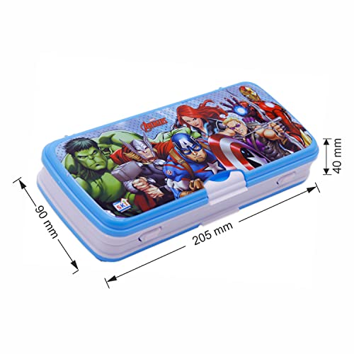 Image of SKi Homeware Xylo Pencil Box with White Board and Marker (Avenger) with Free Stationery, Ideal for Party Favours and Gifting for School Going Kids