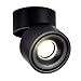 Price comparison product image LANBOS Indoor 10W LED Spotlight 360°Adjustable Ceiling Downlight/Surface Mounted COB Lighting LED/10X10CM/Aluminum Wall Lamp or Spot Light (Black-Natural White)