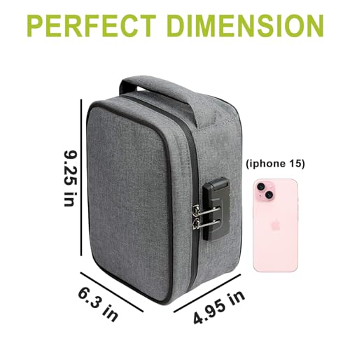 TARFEPA Large Storage Bag with Combination Lock, Money Organizer & Travel Lock Bag, Scent Resistent Containers Carbon Lined Great Gifts for Women/Men