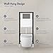 Wall Hung Toilet with Tank, Eridanus Wall Mounted Toilet Combo Set, In-Wall Toilet Tank Carrier, Dual-Flush Plate Included, Floating Toilet Bowl With Soft-Close Seat, Glossy White, 2 Separate Packages
