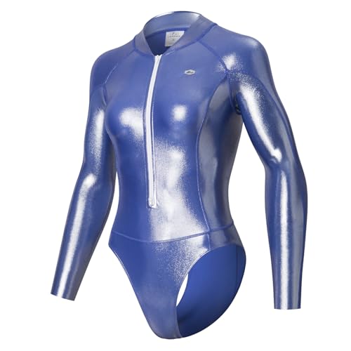Maillot de bain à manches longues sexy LEOHEX combinaison de plongée rash guard zippé