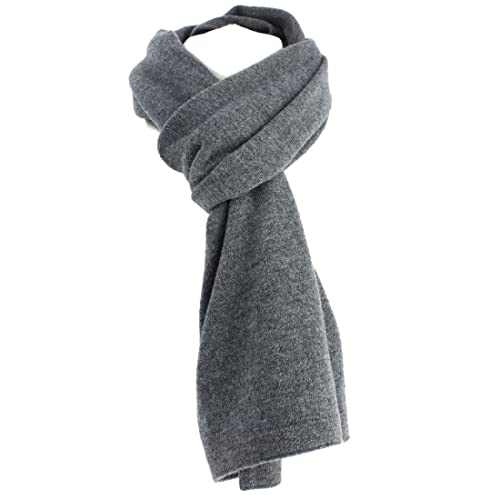 Écharpe en laine gris anthracite Tony & Paul fabriquée en Italie pour homme élégant