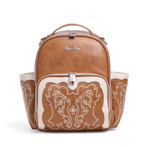 Itzy Ritzy Unisex Baby Mini Plus Diaper Bag, Saddle