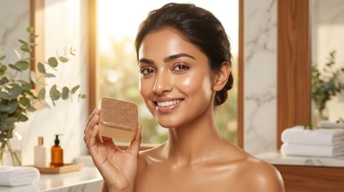 Image of Magic Soap Tan Removal Sandalwood & Saffron Bath Soaps | Paraben Free | Chandan & Kesar | Handmade Soap for Glowing & Skin Brightening for Men & Women