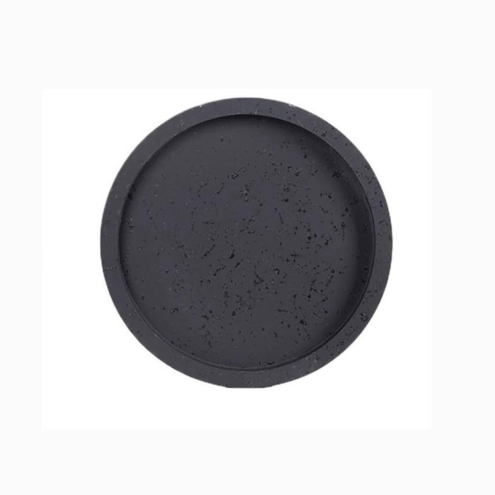 Soucoupes pour Plantes Bac de Drainage for Pot Fleurs Rond Style Simple, idéal for Le Salon ou Balcon(Noir,Moyen)
