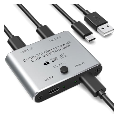 Amazon.co.jp: Jumundren USB-C双方向8KスイッチャーUSB-C KVMスイッチ